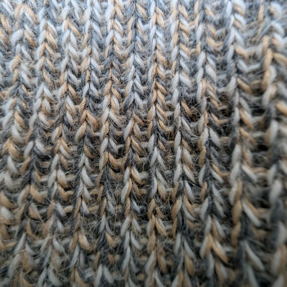 Peruvian Link Alpaca Ember Cardigan Sweater Open Front Small Tan Melange - Picture 10 of 11